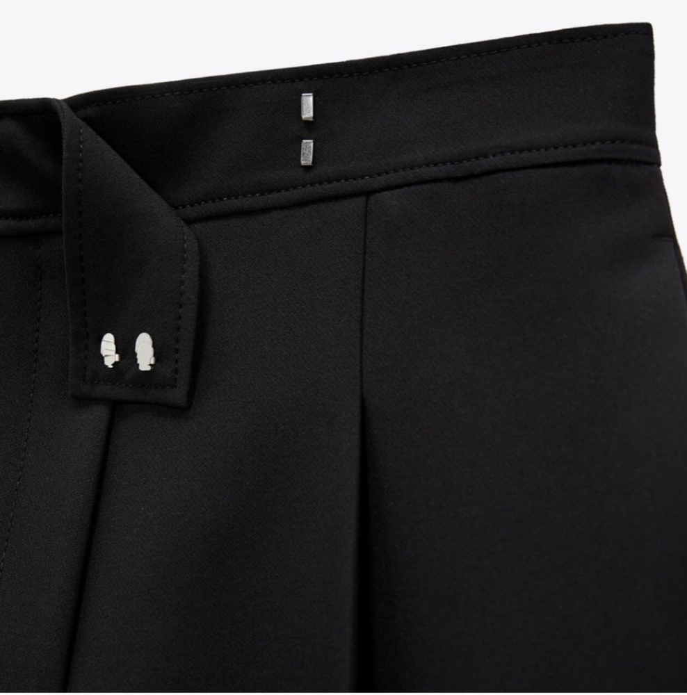 Zara Black Wide Leg Pants Jumpsuits - Picture 7 of 9